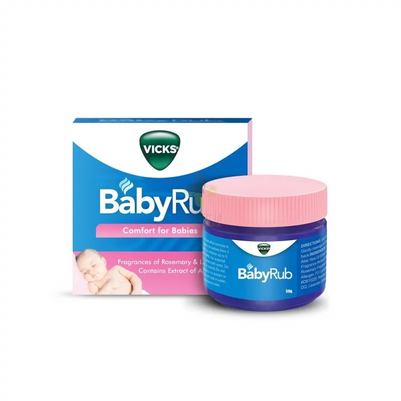 Vicks BabyRub Pomada 50g | Hidratação e Conforto Calmante para Bebés