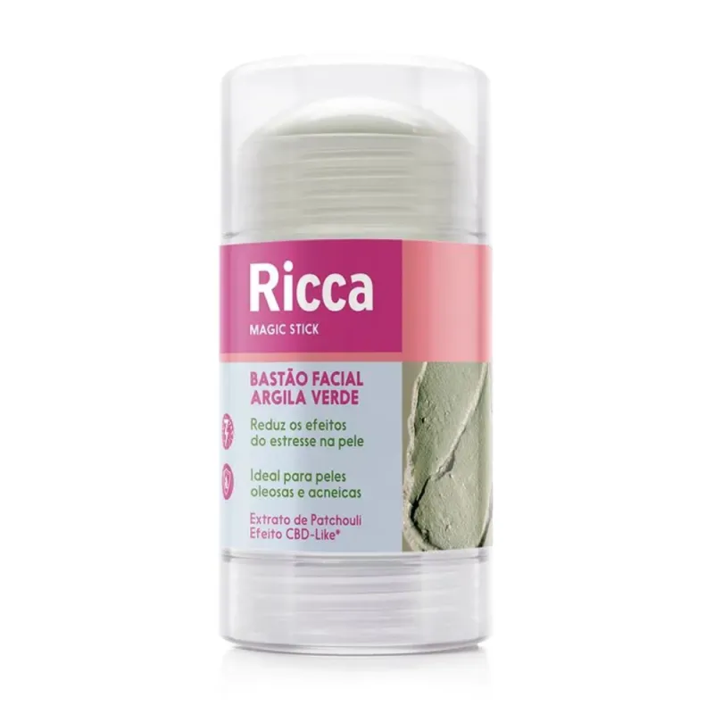 Ricca Bastão Facial Argila Verde 30g