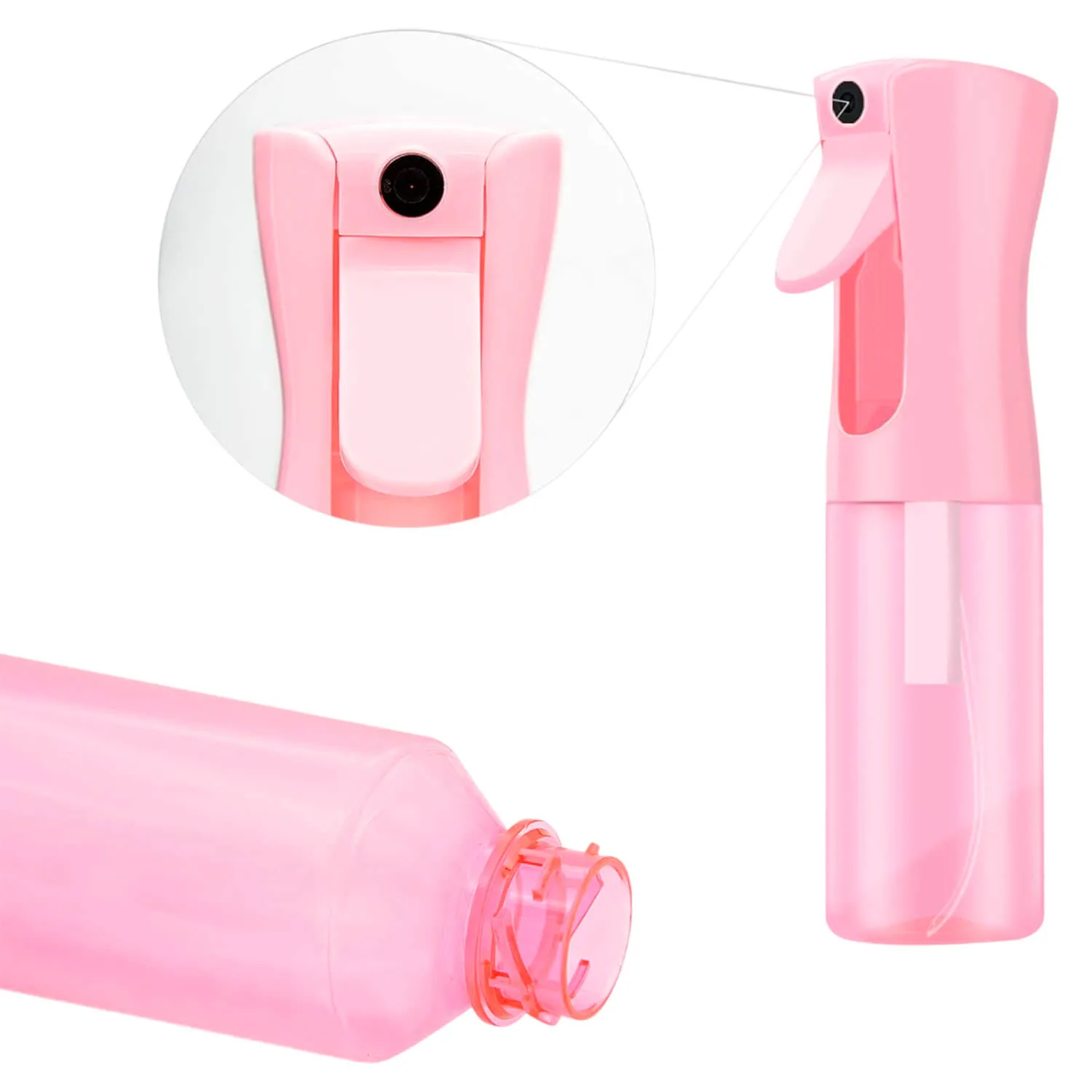 Borrifador Frasco Pulverizador Spray Translucido para Manicure Cabeleireiro 150ml