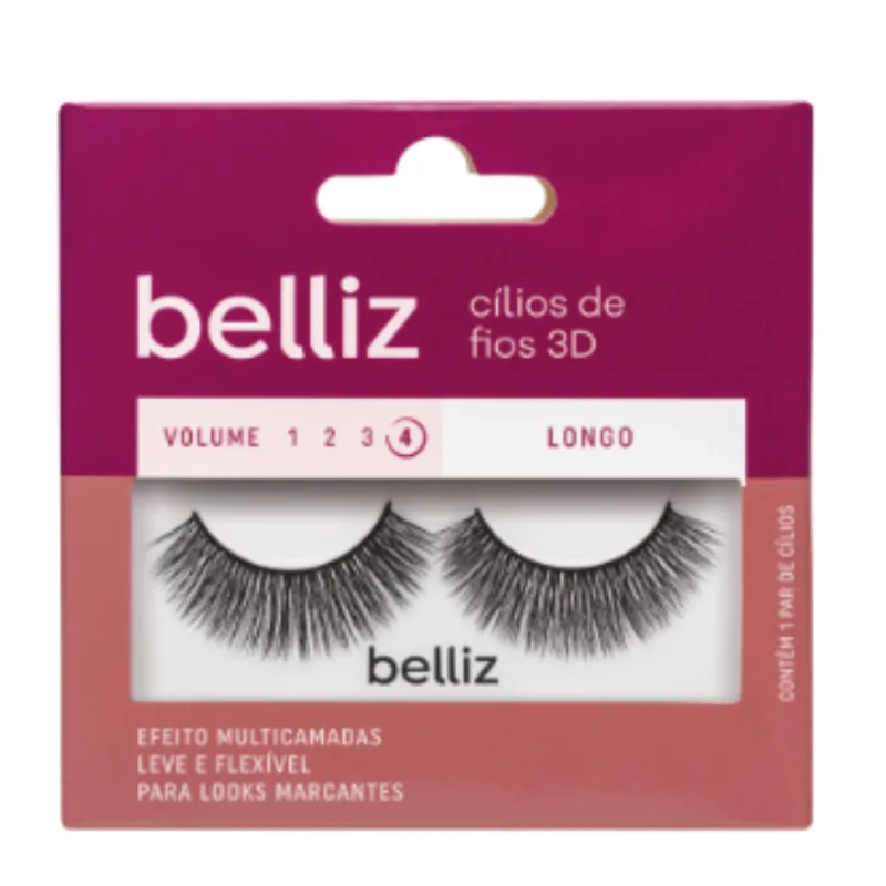 Belliz CÍLIOS 3D VOL. 4 LONGO – 204