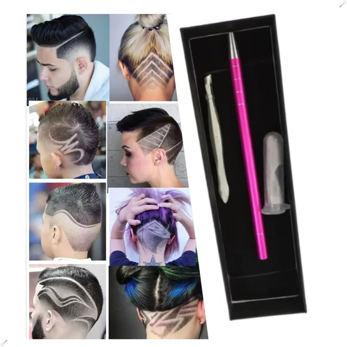 Caneta Capilar Barbeiro Com 10 Lâminas E Pinça