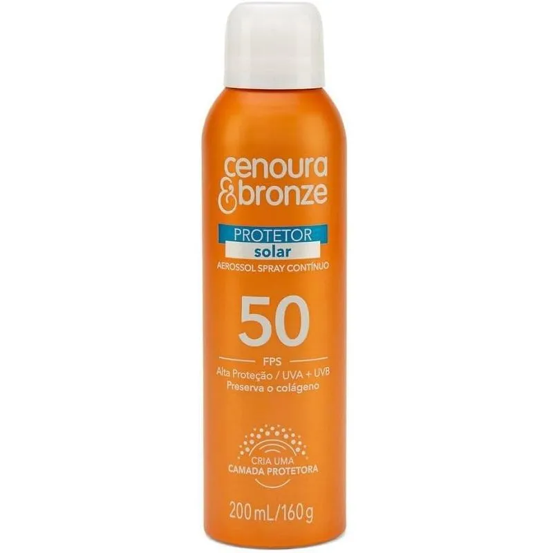 CENOURA E BRONZE PROTETOR SOLAR AEROSOL FPS50 200ML