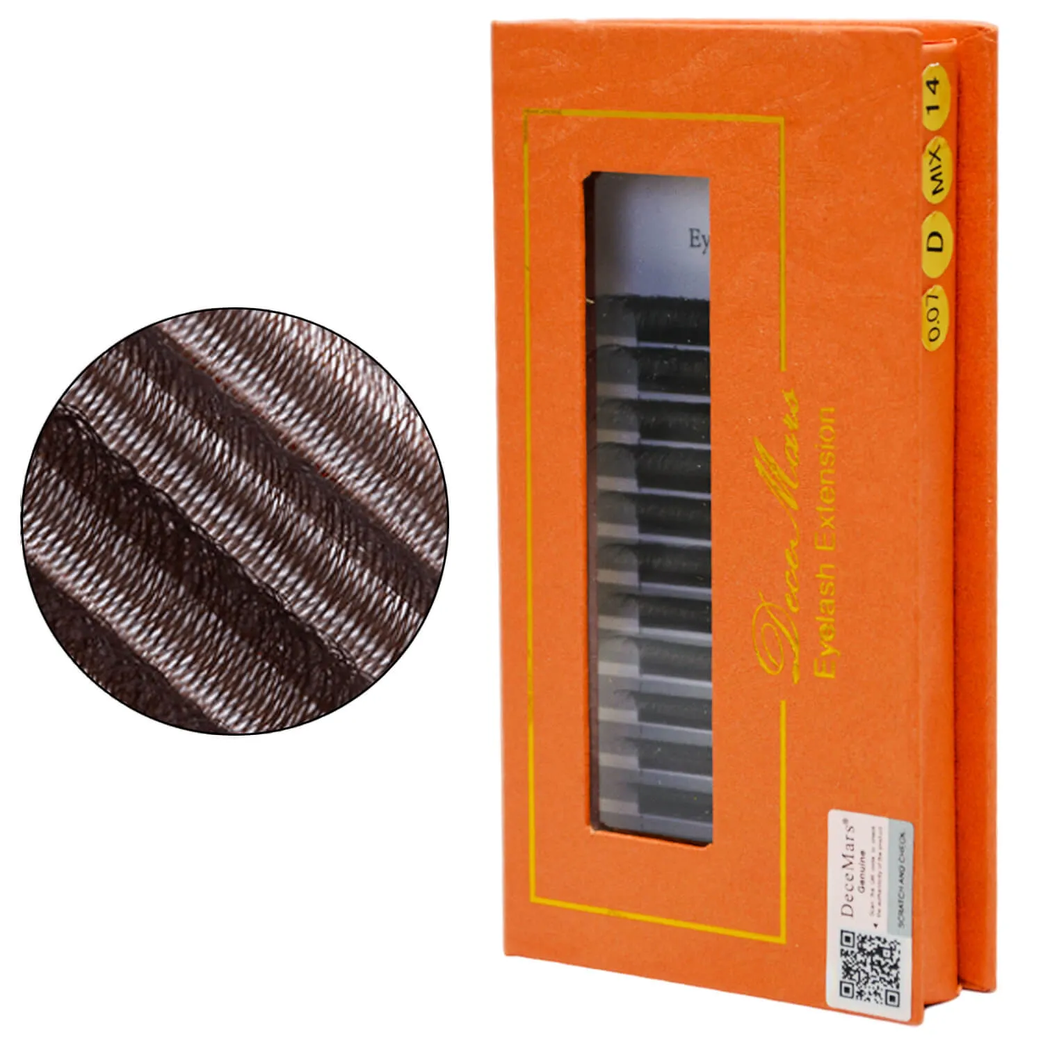 Cílios Decemars Marrom 6D Fios W Efeito Volume Egípcio