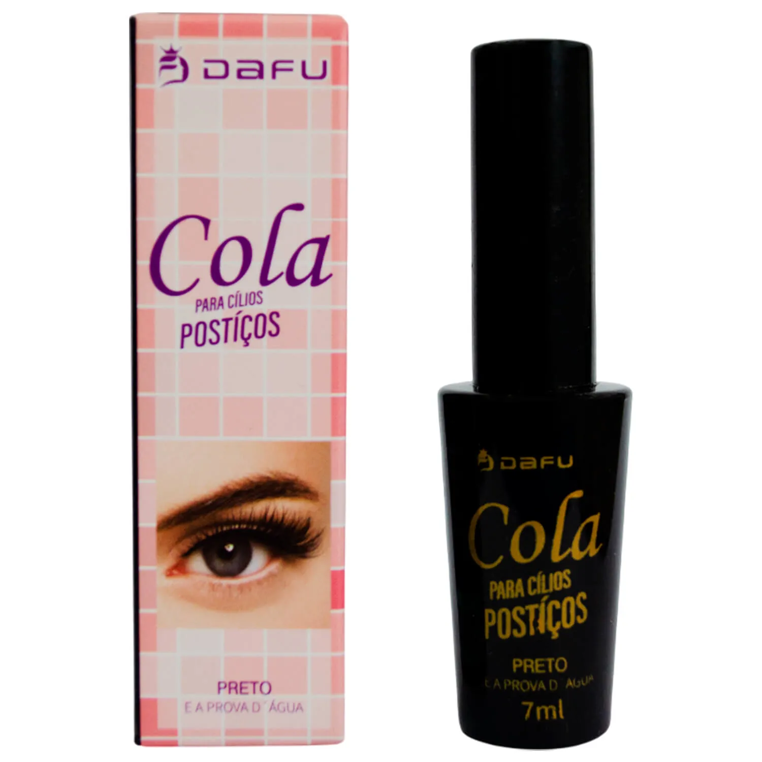 Cola Cílios Postiços Dafu Á Prova da Água Super Fixação 5g Preto