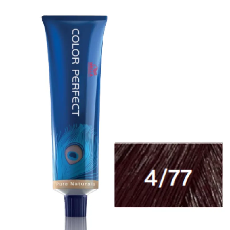 Wella Professionals Tintura Color Perfect 4-77 Castanho Médio Marrom Intenso 60g