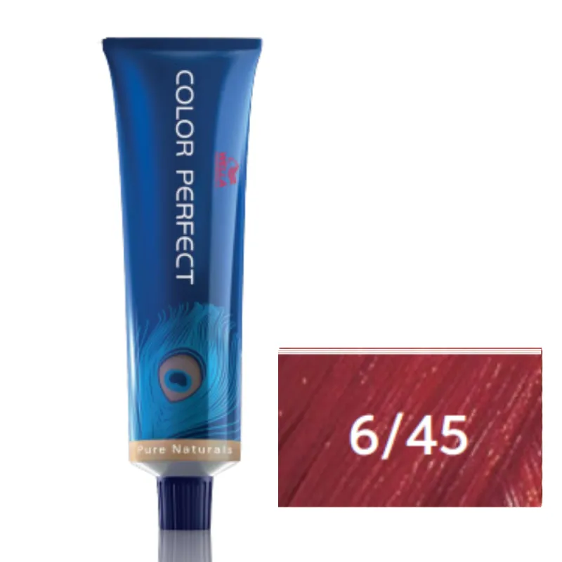 Wella Professionals Tintura Color Perfect 6-45 Louro Escuro Vermelho Acaju 60g