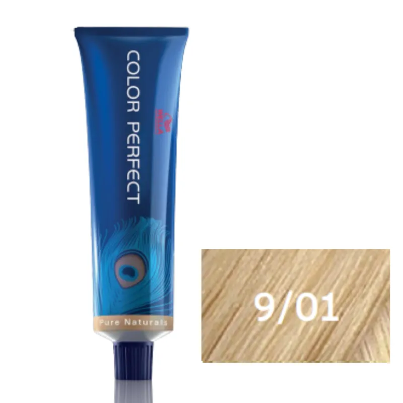 Wella Professionals Tintura Color Perfect 9-01 Louro Ultraclaro Natural Acinzentado 60g