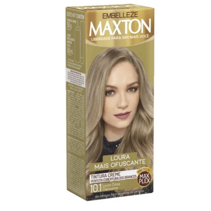 Coloração Maxton Kit Pratico 10.1 Louro Cinza Claro