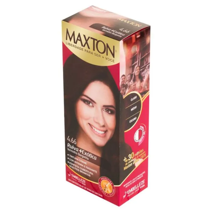 Coloração Maxton Kit Pratico Vermelho 4.66 Vermelho Borgonha