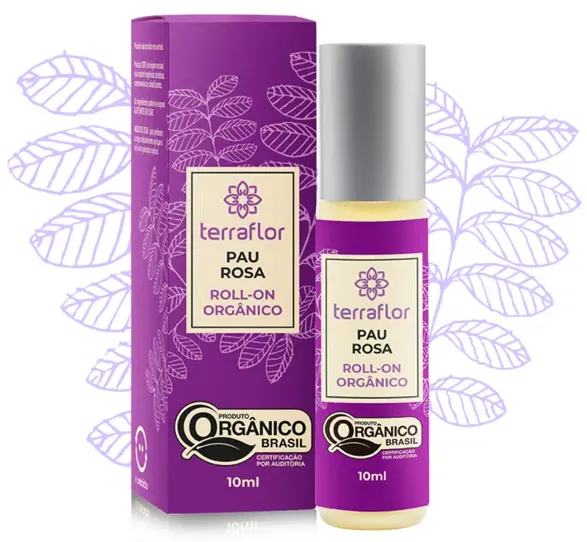 Terra Flor Roll-on Óleo de Pau Rosa Orgânico Pronto Para a Pele 10ml