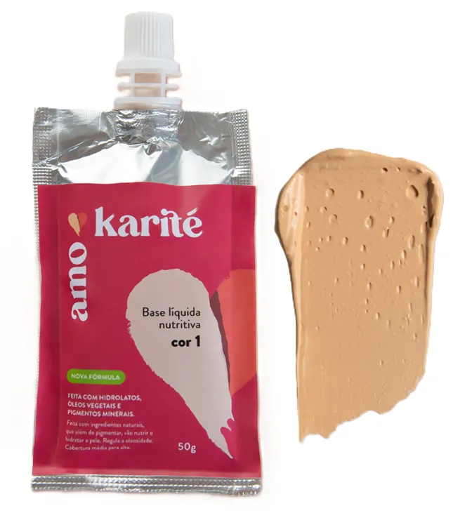 AmoKarité Base Líquida Nutritiva - Cor AK 1.0 - 50g