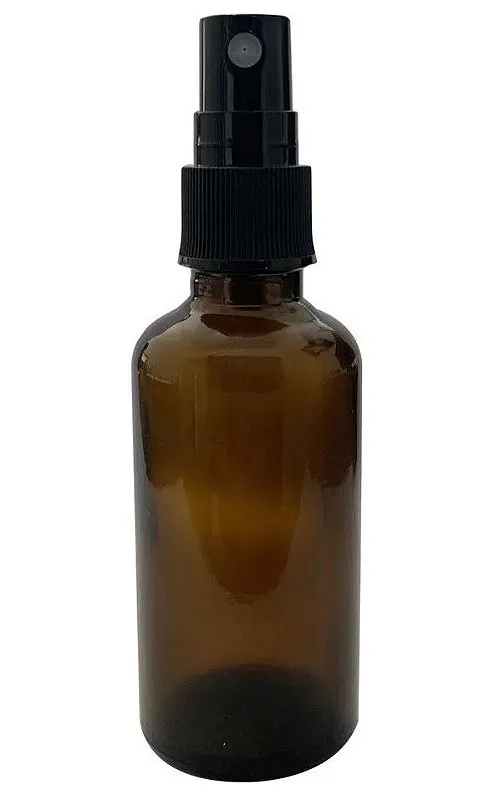 Frasco de Vidro Âmbar 50ml c/ Válvula Spray 1un