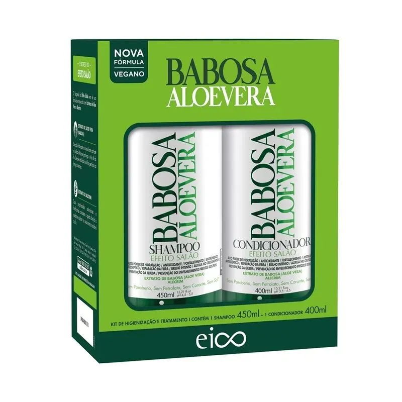 EICO KIT SHAMPOO 450ML/CONDICIONADOR 400ML BABOSA ALOE VERA