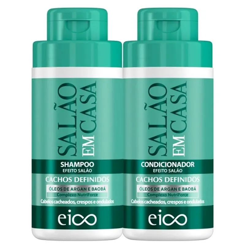 EICO KIT SHAMPOO 450ML/CONDICIONADOR 400ML SALAO EM CASA CACHOS