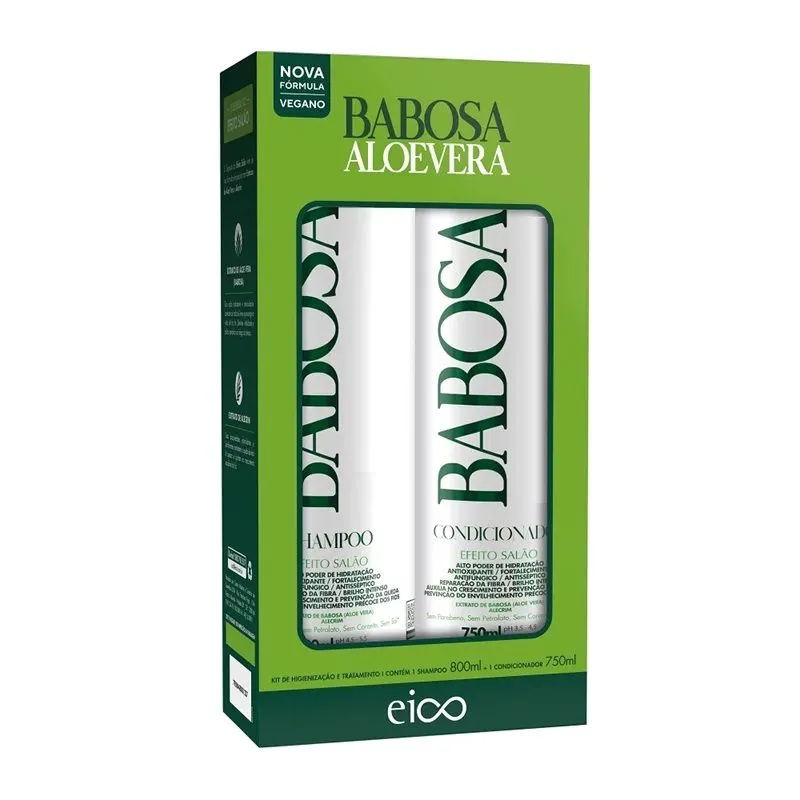 EICO KIT SHAMPOO 800ML/CONDICIONADOR 750ML BABOSA ALOE VERA