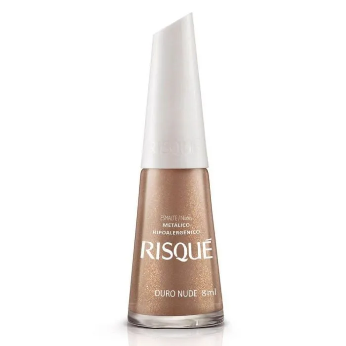 Esmalte Risque Efeito Metalico 8mL Fast Fashion Ouro Nude