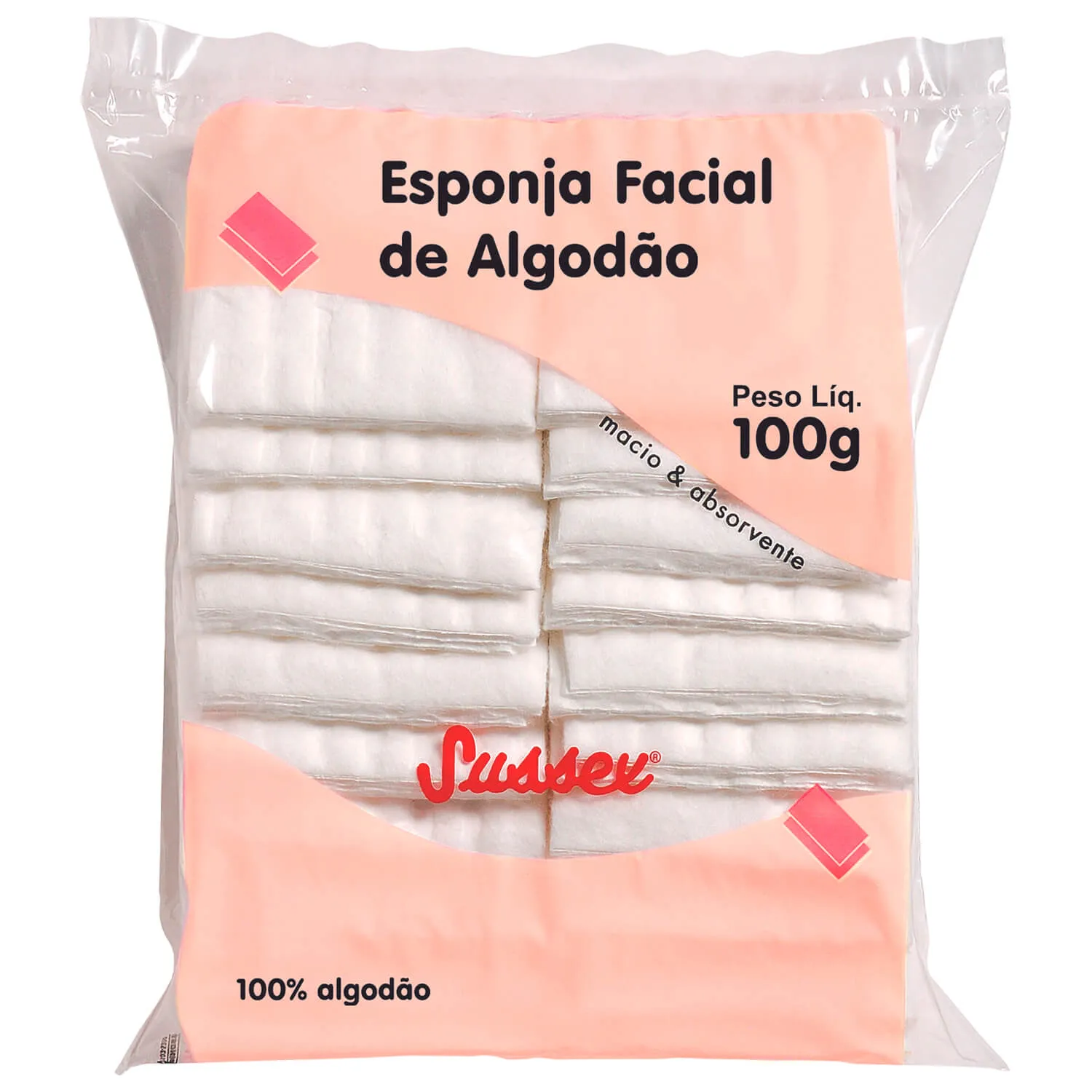 Esponja Facial de Algodão Sussex 100g