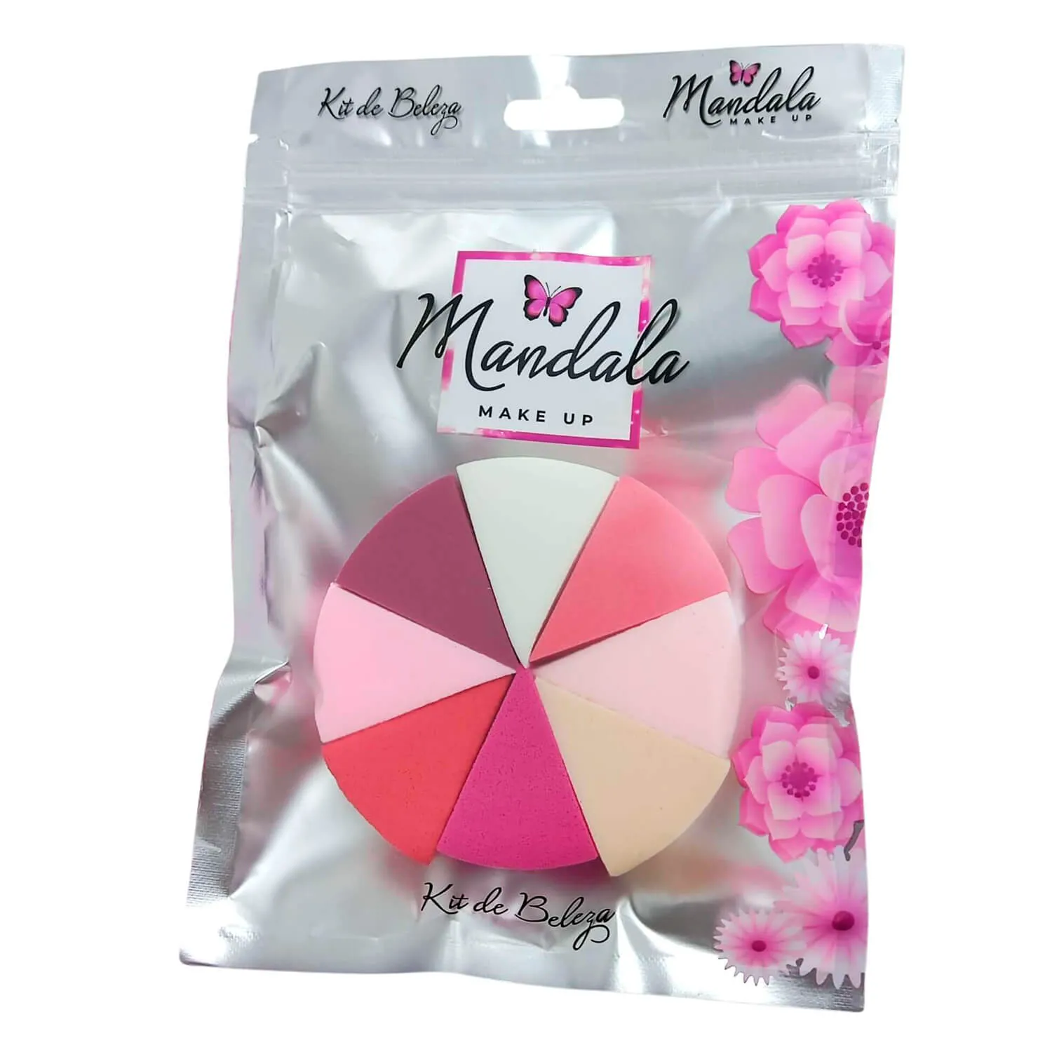 Esponja Mandala Maquiagem Extensão Cílios Kit 8un