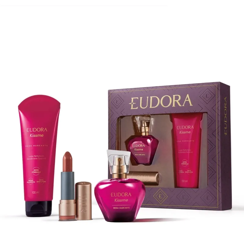 Eudora Kiss Me Rosa Marcante Kit (3 itens)