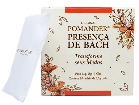 Pomander Presença de Bach Chá Misto Transforme Seus Medos Caixa 10 Sachês