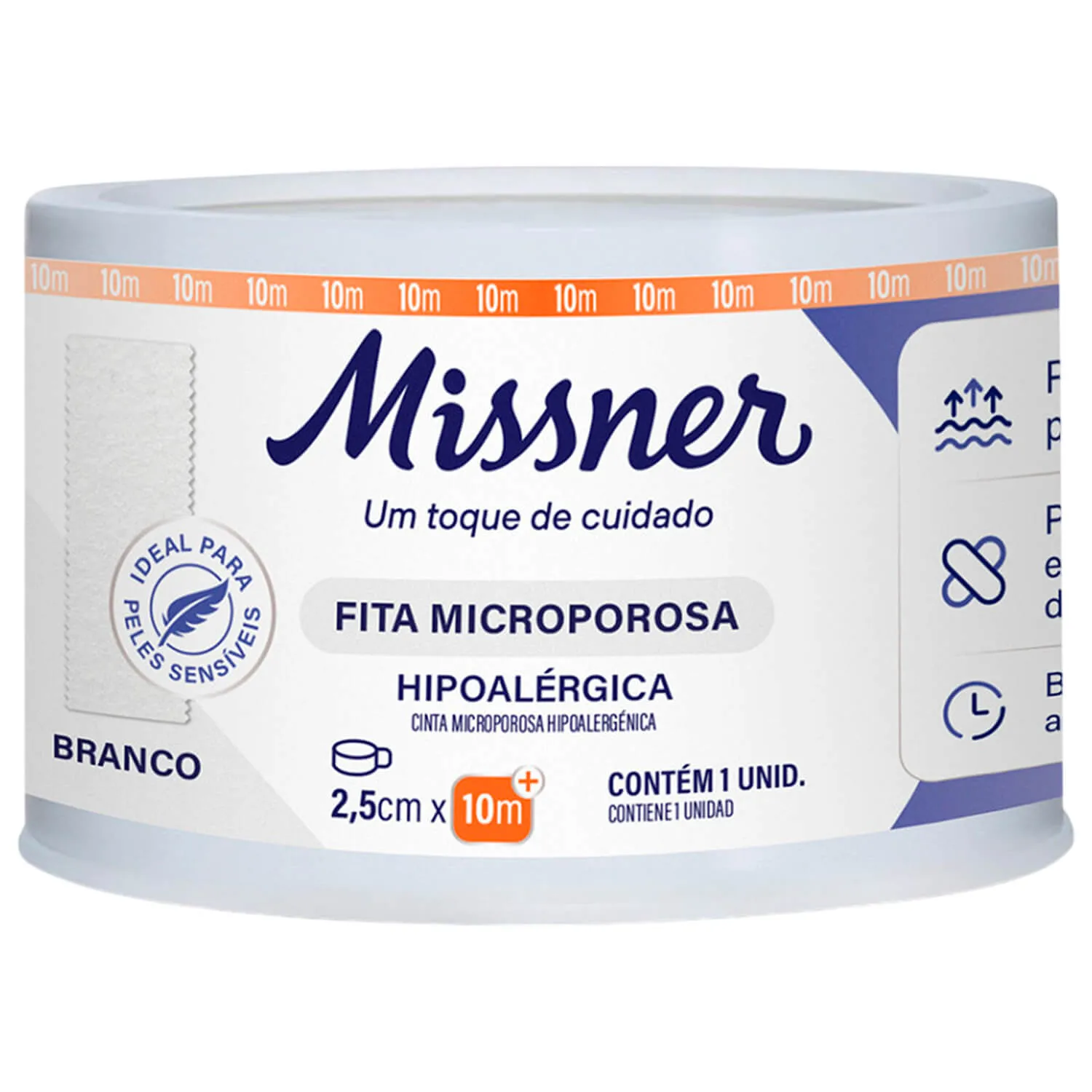 Fita Micropore Missner 2,5cmx10m