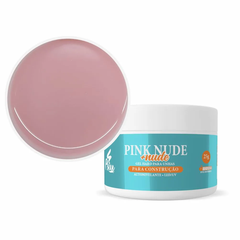 Gel Hard Autonivelante Pink Nude + Nude - 25g - Psiu