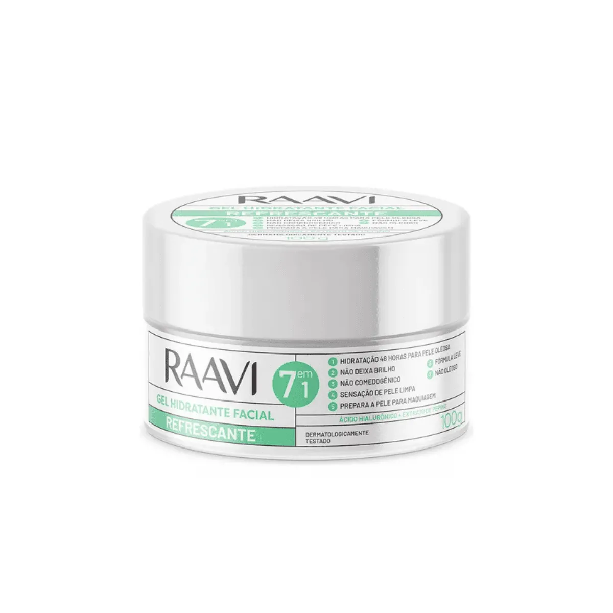 Gel Hidratante Facial Refrescante Raavi 100g