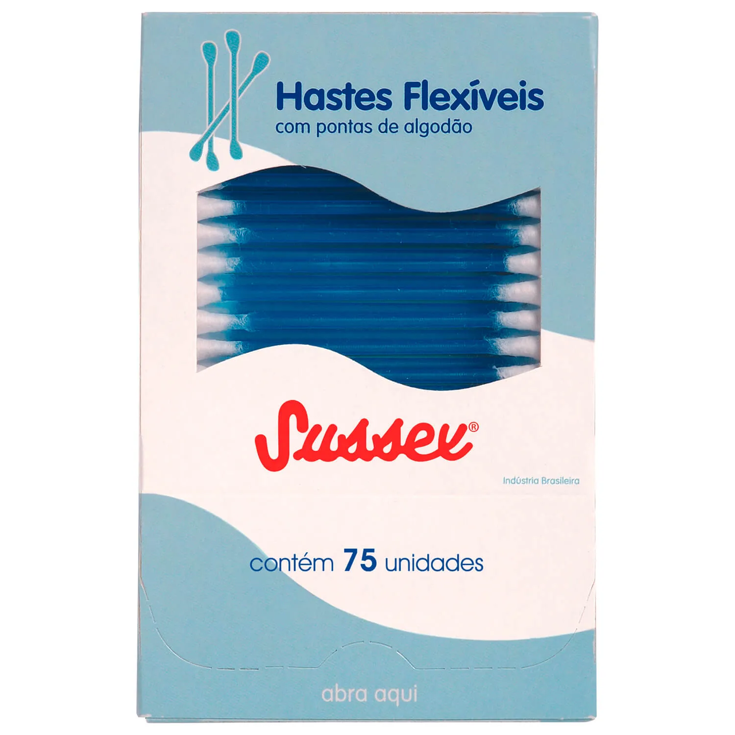 Hastes Flexíveis Sussex Cartucho com 75un