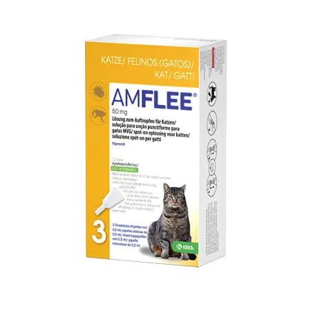Amflee Gatos Spot On 50mg 3 Pipetas