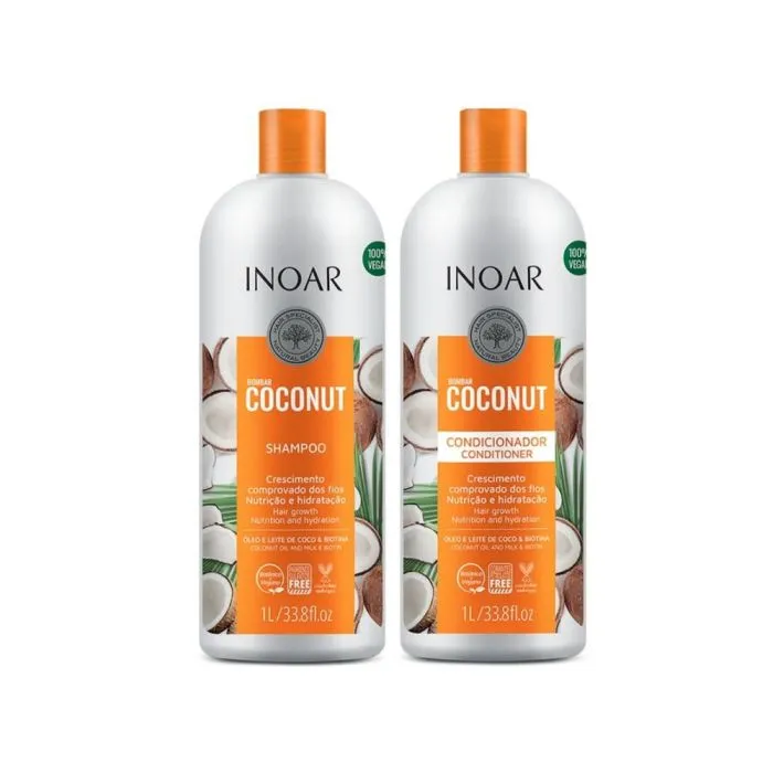 Inoar Kit Shampoo E Condicionador Coconut Com Óleo De Coco,2X1L