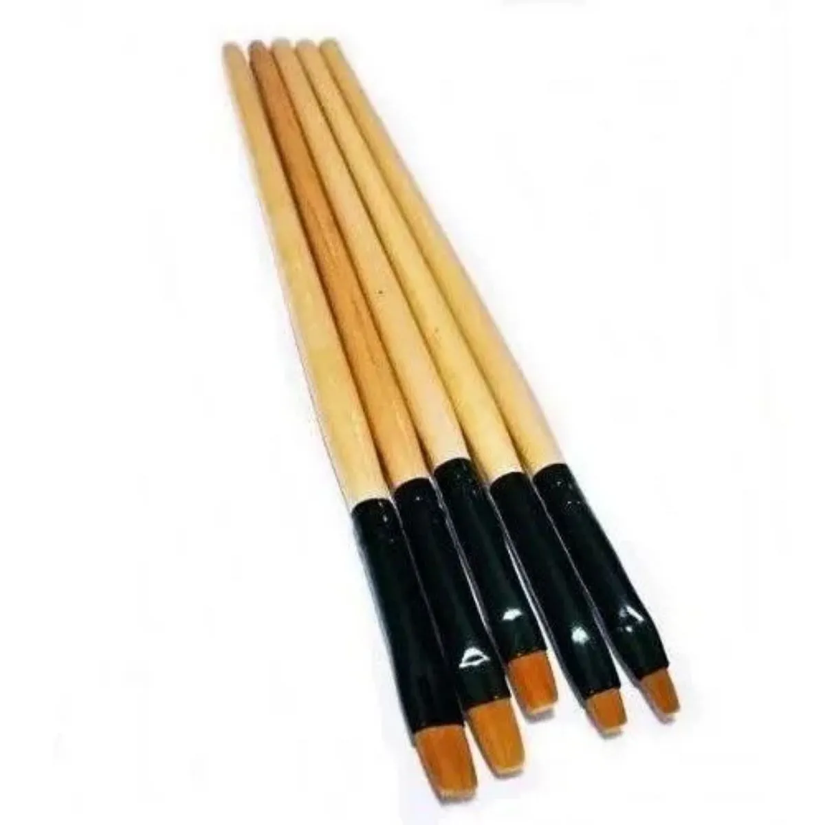 Kit 5 Pincéis Para Unha Gel Fibra Porcelana Acrigel