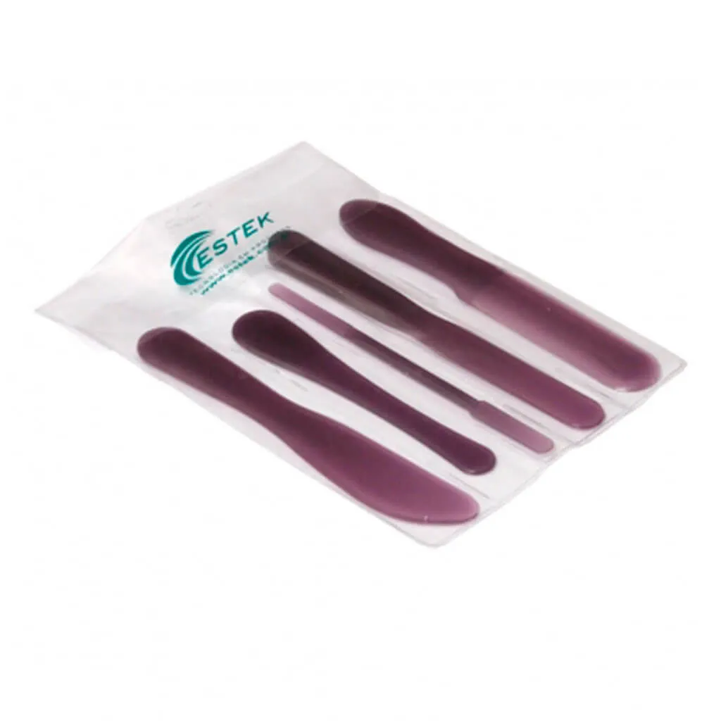 Kit com 5 Espátulas Auxiliares para Estética Lilas Estek