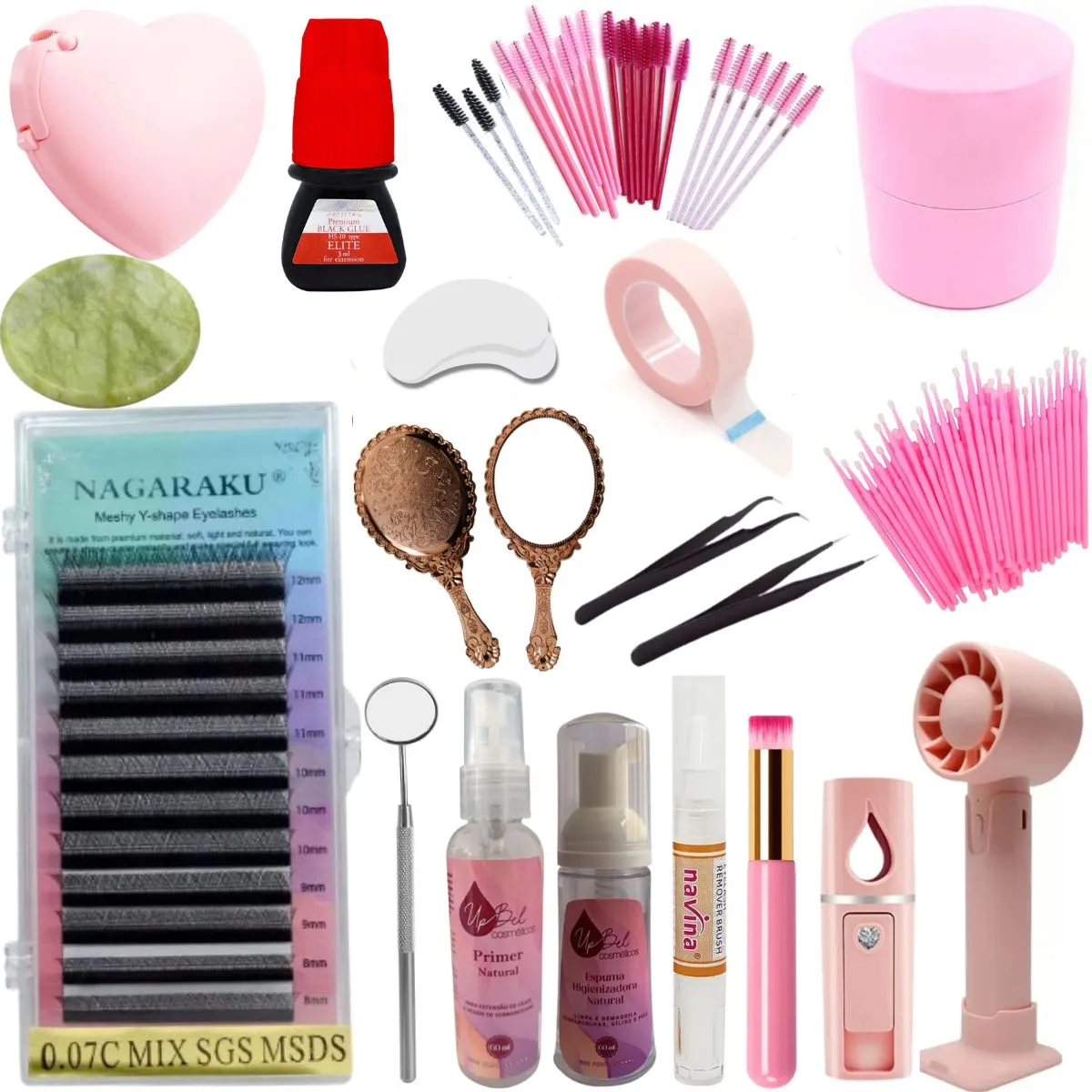 Kit Completo Para Extensão Cílios Profissional + Brindes