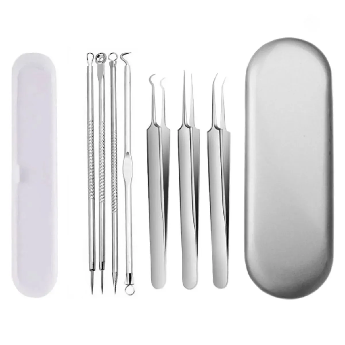 Kit Extrator De Cravos Profissional para Espinhas Limpeza de Pele + Estojo