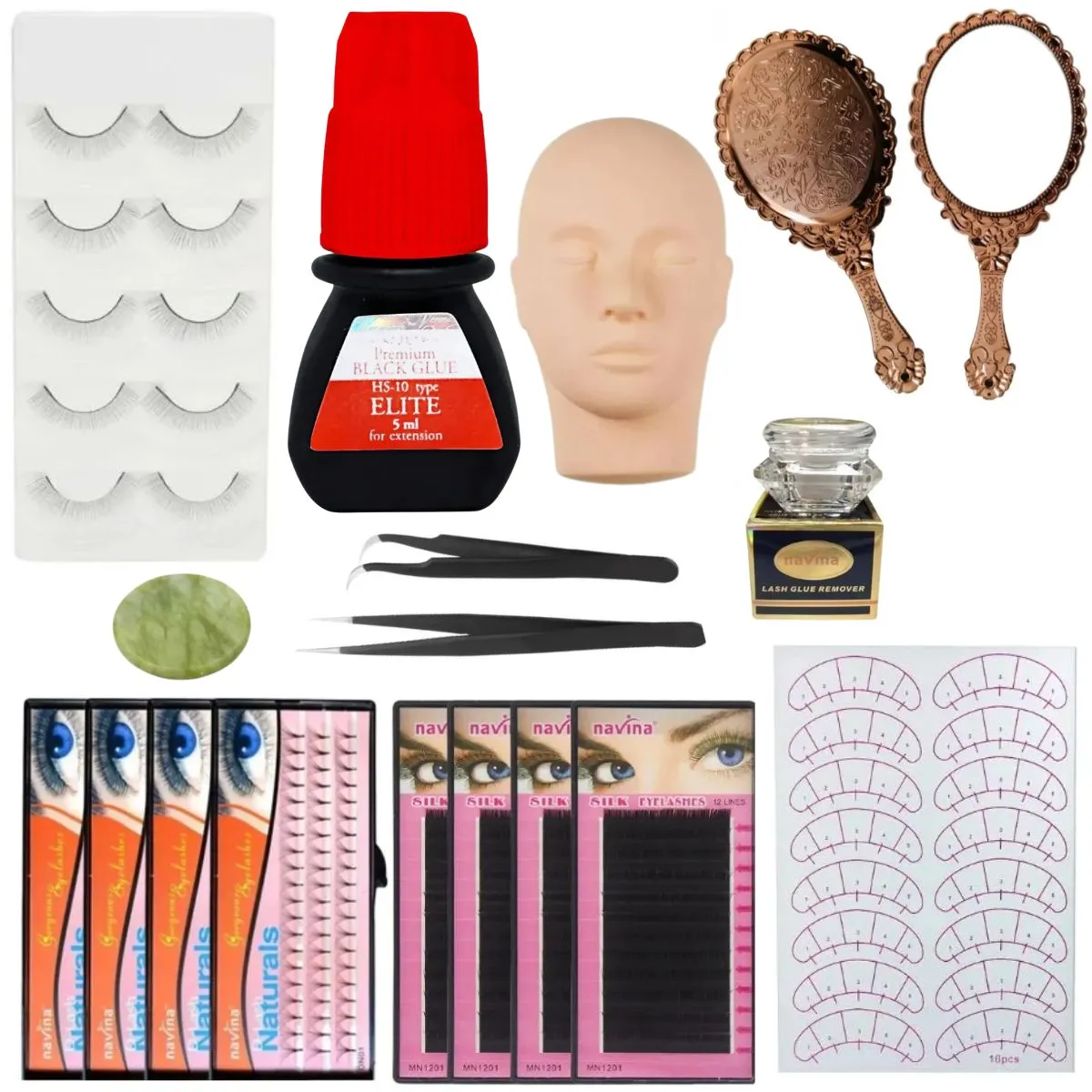 Kit Para Extensão Cabeça Cilios Cola Premium