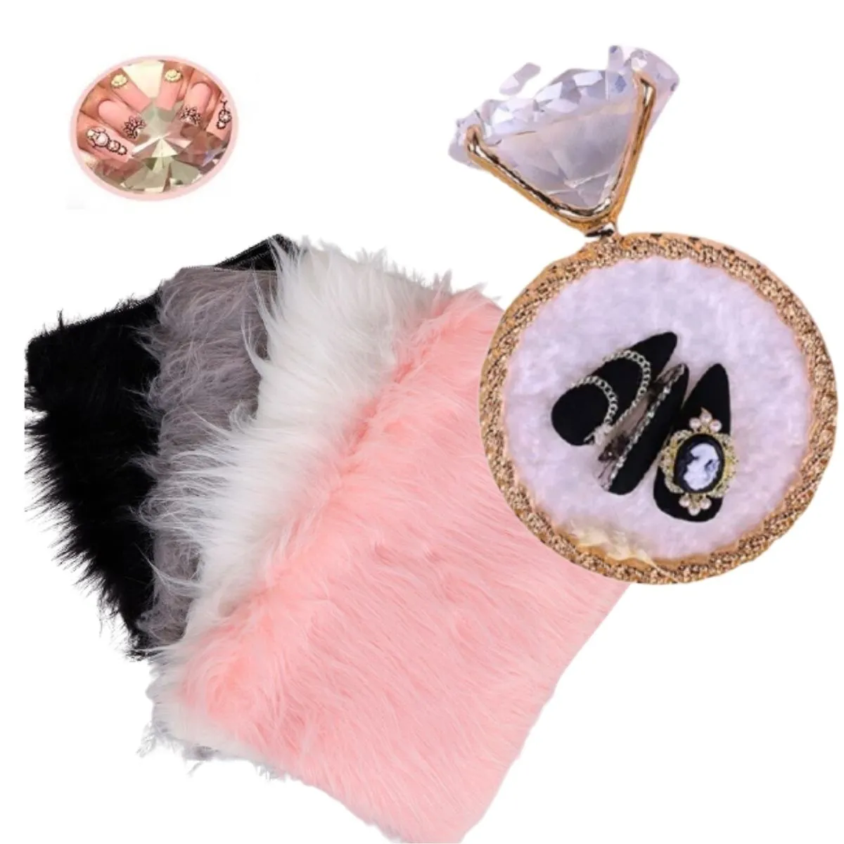 Kit Para Fotos Manicure Profissional Tapete + Diamante