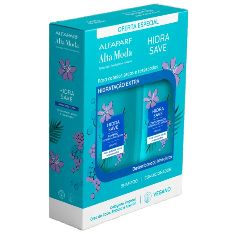 Alta Moda Kit Shampoo + Condicionador Alta Moda Hidra Save 300ml