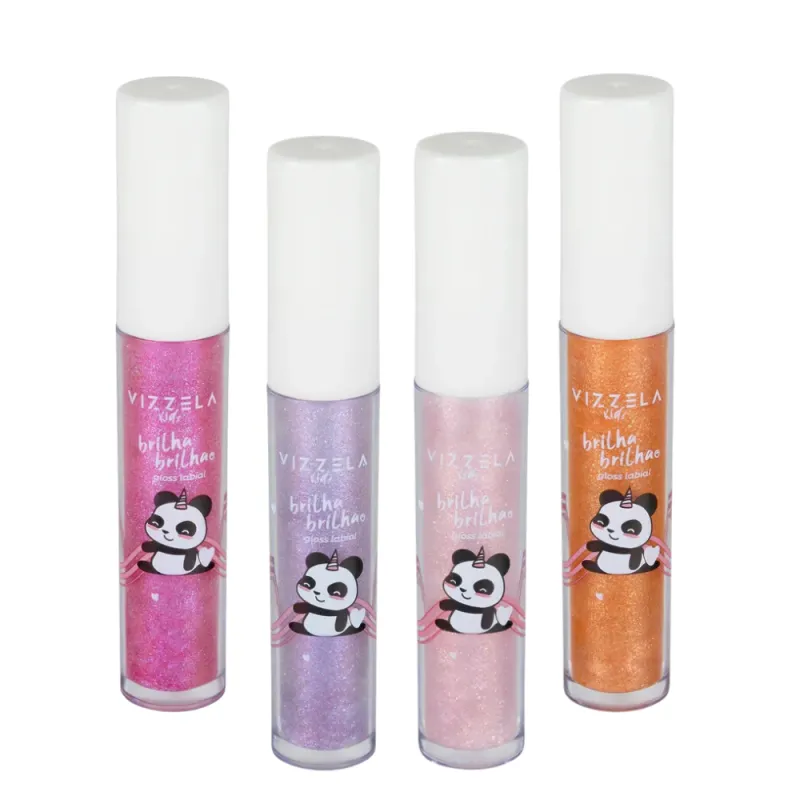 Vizzela Gloss Infantil Brilha Brilha - 4 unidades.