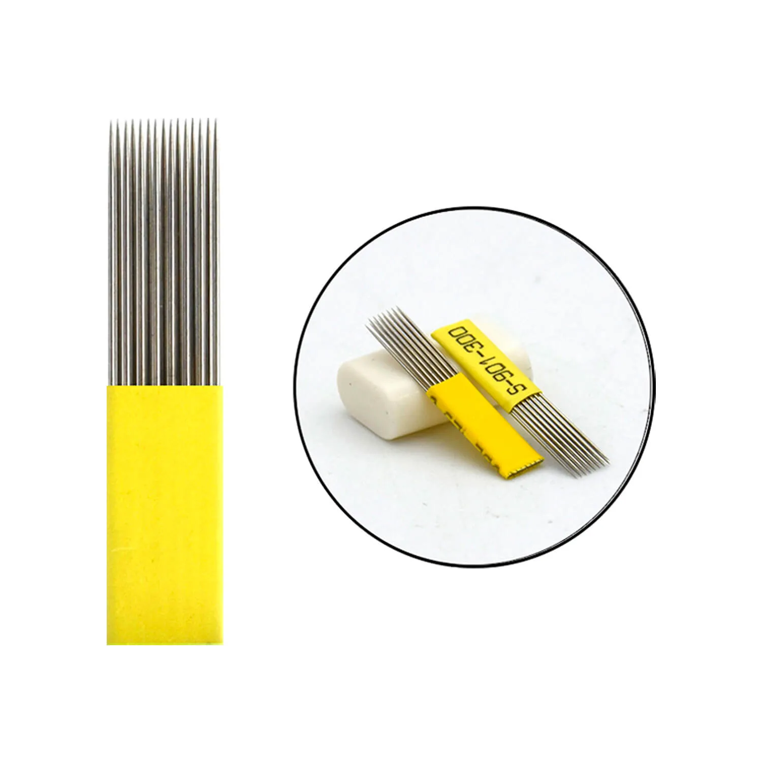 Lâmina Tebori Double Line Plana 0.25mm Kit 5un