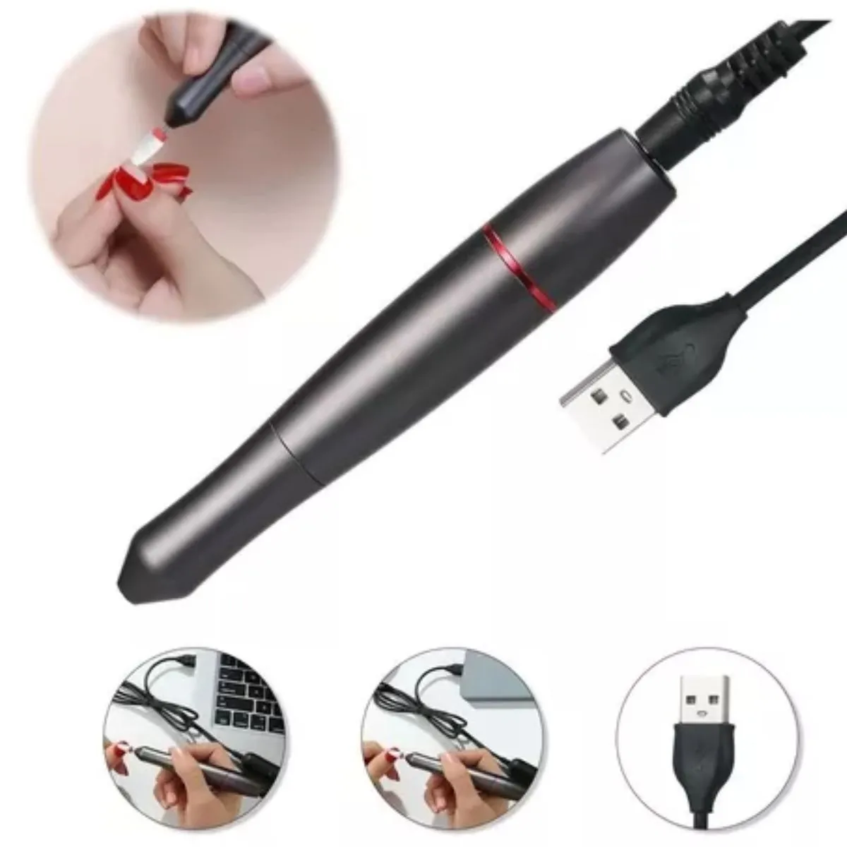 Lixadeira Para Unhas Caneta Elétrica Polidora
