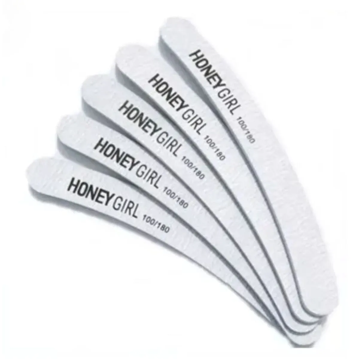 Lixas Bananinha Unha De Gel Acrílico Honey Girls 100/180 - 10 Unidades