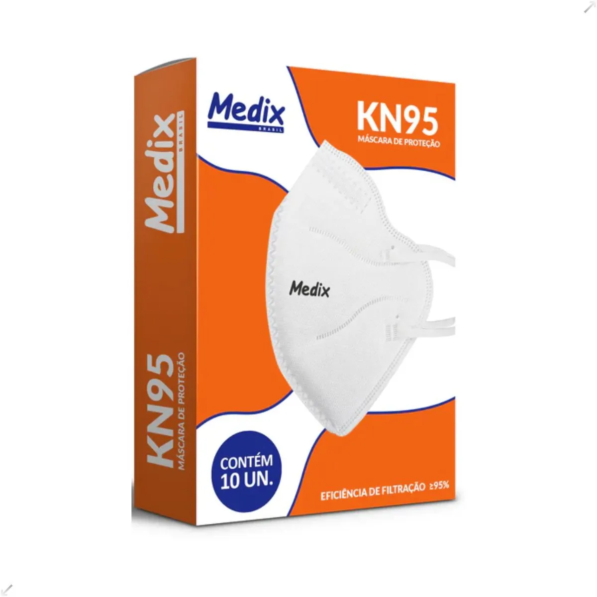 Máscara Cirúrgica Medix Com Elástico KN95 pff2 20 Unidades