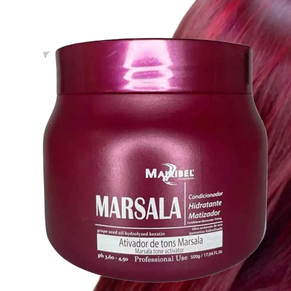 Máscara Matizadora e Hidratante Marsala 500g - Mairibel