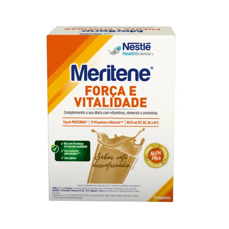 Nestlé Meritene Força e Vitalidade Café 15x30g Saquetas