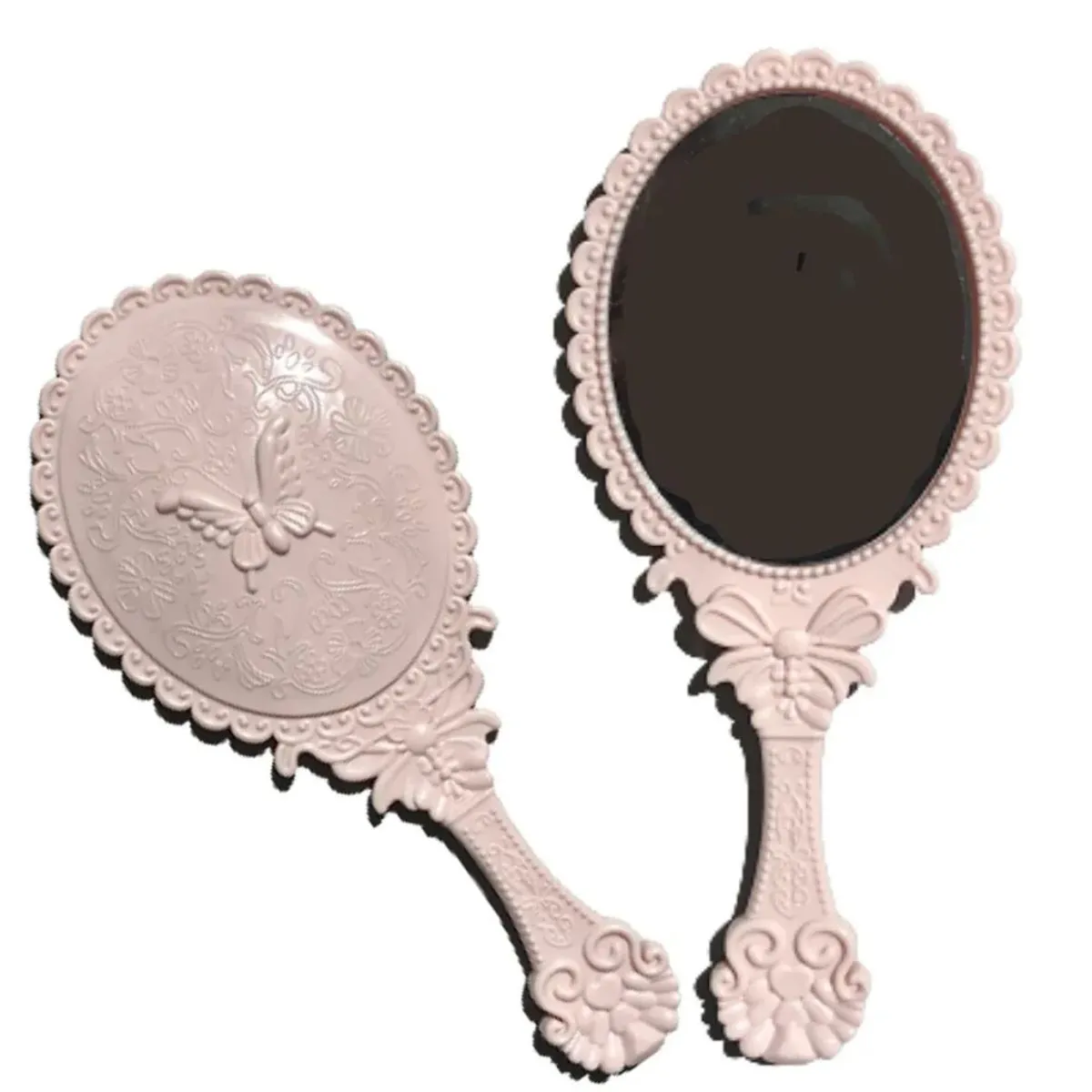 Mini Espelho De Mão Para Maquiagem Portátil Vintage