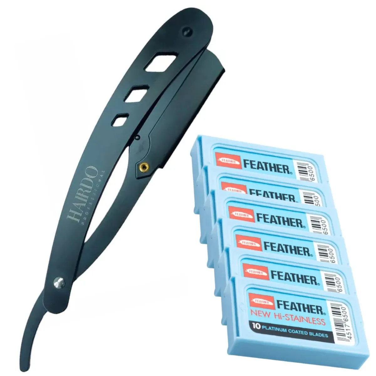 Navalhete Navalha Profissional + 60 Lâminas - Kit Barbeiro