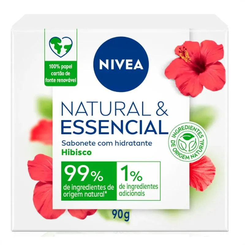 NIVEA SABONETE NATURAL E ESSENCIAL HIBISCO 90G