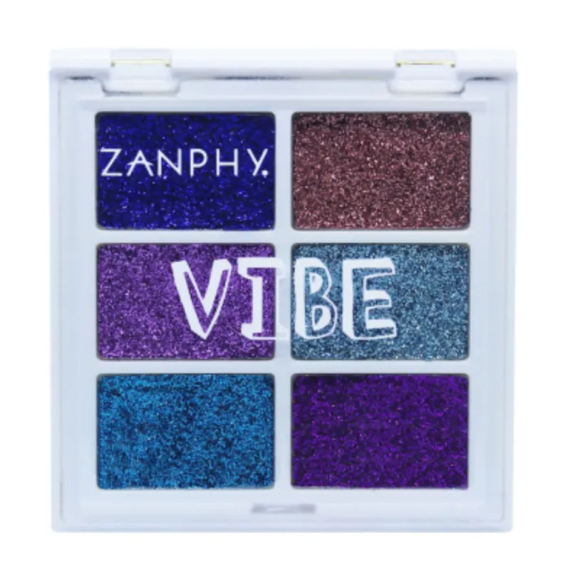 Paleta de Sombras Zanphy Glitter Vibe Azul 9g
