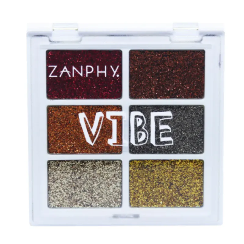 Paleta de Sombras Zanphy Glitter Vibe Vermelho 9g