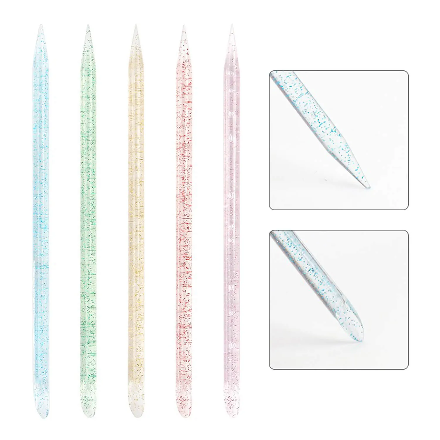 Palito Acrílico Glitter Henna Cílios Manicure 50un